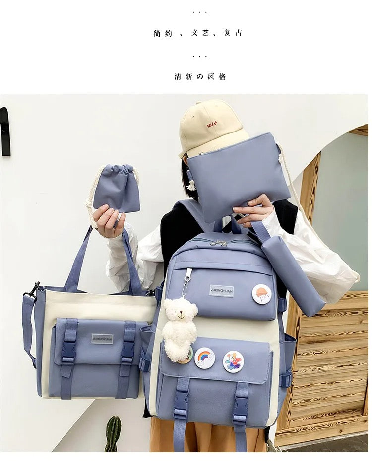 Kit Maleta Mochila Bolsos 5 en 1